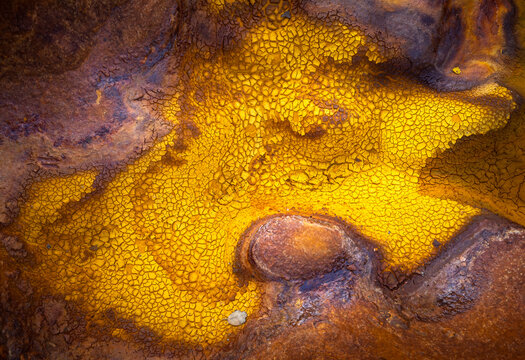 Colorful Textures of Rio Tinto Riverbed