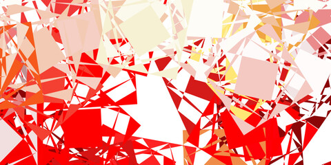 Light red, yellow vector template with triangle shapes.