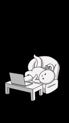 illustration of a bed