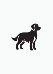 A silhouette dog vector design