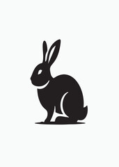 Fototapeta premium A silhouette rabbit vector design