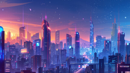 Obraz premium Create an image that captures the essence of a smart city, where advanced technology and innovation enhance urban living. 