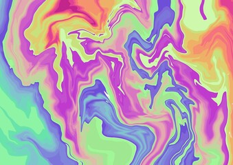 font abstrait, suminagashi/marbrure couleur vive 