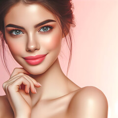 Fototapeta premium young beautiful Girl Generate with AI