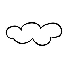 Cloud icon, hand-drawn outline sketch simple doodle outline drawing art illustration