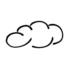 Cloud icon, hand-drawn outline sketch simple doodle outline drawing art illustration