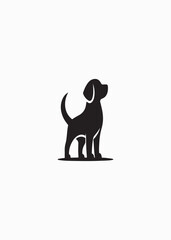 A silhouette dog vector design