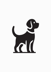 A silhouette dog vector design