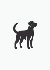 A silhouette dog vector design