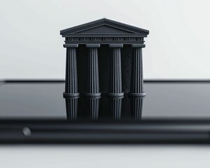 Obraz premium Mobile banking security, showcasing the measures taken to protect financial transactions on mobile devices