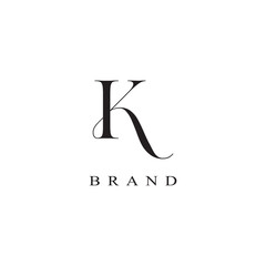 letter K logo, K letter monogram. Elegant luxury K logo, t shirt design, K Letter Logo Vector Template Abstract Monogram Symbol. letter K fashion logo.