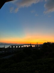 sunset over landscape