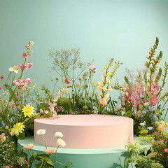 Amidst a tranquil garden, a symphony of tulips dances in the gentle breeze, their vibrant hues of pink, purple, red, and white painting a picturesque scene of springtime bliss.