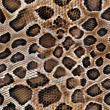 Brown Snake Skin Texture Seamless Pattern