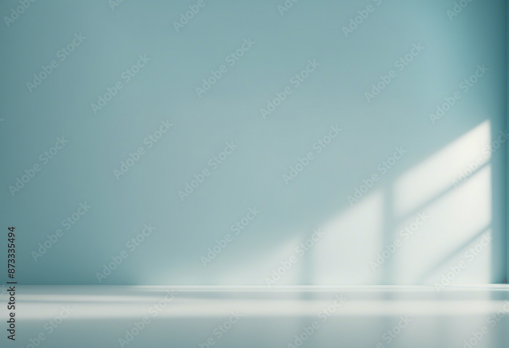 Aufkleber minimalistic abstract gentle light blue background for product presentation with sunny light and int
