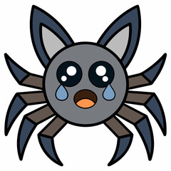 Spider silhouette vector art illustration