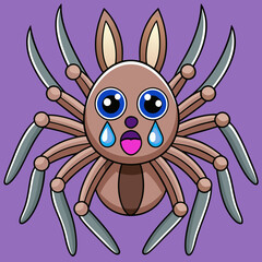 Spider silhouette vector art illustration