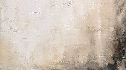 Obraz premium Abstract beige and brown oil painting, neutral tones, textured canvas..