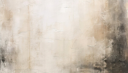 Abstract beige and brown oil painting, neutral tones, textured canvas..