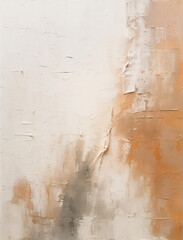 Abstract beige and brown oil painting, neutral tones, textured canvas..