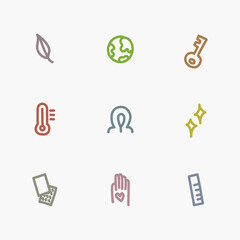Love and care theme, cute icons, illustration icons for posters, packaging, website design