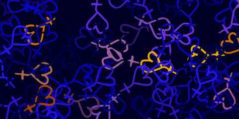 Light Blue, Red vector template with businesswoman signs.