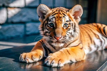 A Cute Baby Tiger