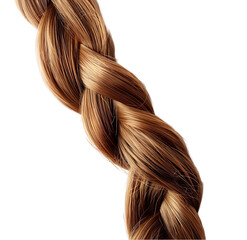 Single braid of hair isolated on Transparent background. png