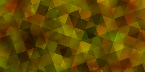 Light Green, Yellow vector backdrop with lines, rhombus.