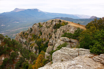Fototapeta premium Demerdzhi (Demirdzhi, Demirji) Mountain in the Crimea