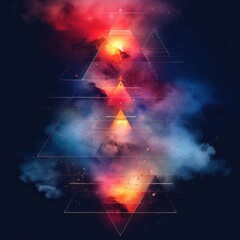 Naklejka premium Abstract Background with Modern Hipster Futuristic Geometric Design
