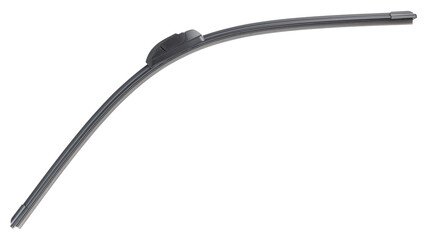 Car wipers. Replacing old on new windshield wipers. Single wiper blade for wet windshield. Car supplies for water drops after rain on glass window. Passenger car auto parts. Regular car maintenance