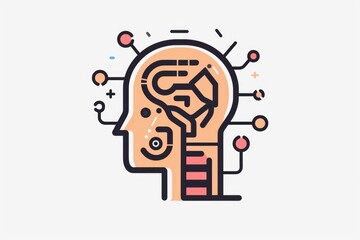 A cartoon drawing of a brain with a hand on it. The drawing is colorful and has a futuristic feel to it. The idea behind the drawing is to represent the complexity of the human brain
