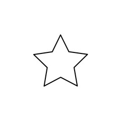 Obraz premium Star, a star with five corners. Sign, symbol, black and white vector illustration.