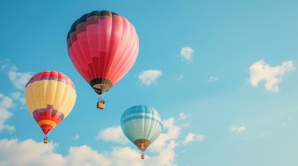 Obraz premium Colorful hot air balloons in the sky