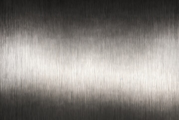Stainless steel texture with shine. Silver steel background. Metal