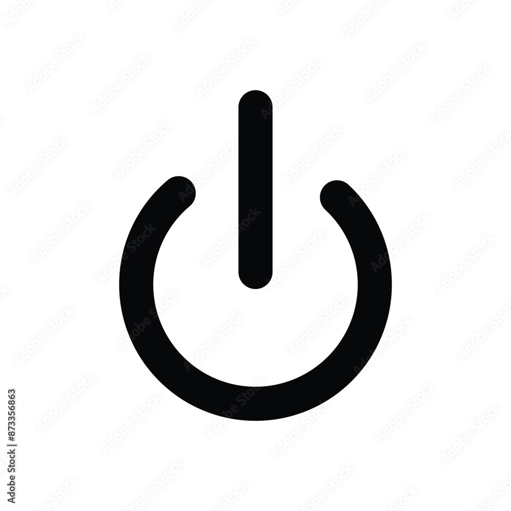 Poster power button symbol icon vector illustration. power button icon. simple icon for web or app design. 