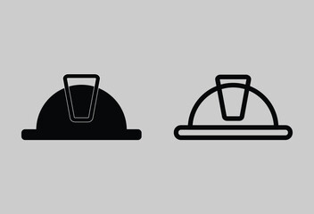 helmet icon vector. Safety helmet, construction helmet icon in trendy flat style design. Vector graphic illustration. Suitable for website design, logo, app, and ui. Vector illustration. Eps file 12.