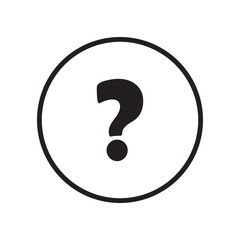 Question mark, mini line, icon. Question mark icon symbol, vector illustration. Eps file 35.