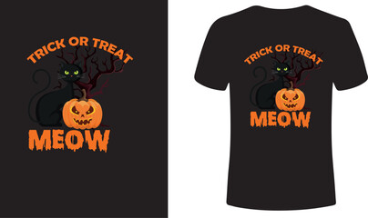 Halloween Cat  t-shirt design. vector design