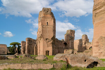 The Baths of Caracalla (Terme di Caracalla) in Rome, Italy