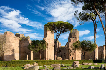 The Baths of Caracalla (Terme di Caracalla) in Rome, Italy