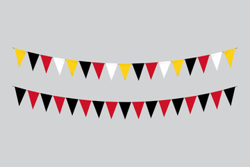 Fototapeta premium Flags isolated. Papua New Guinea paper bunting. flags birthday, anniversary, celebrate event.