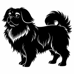 illustration of a dog,corgi dog,vector ART line art