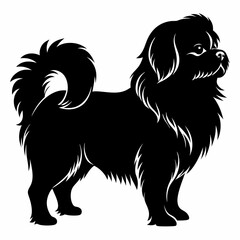 illustration of a dog,corgi dog,vector ART line art