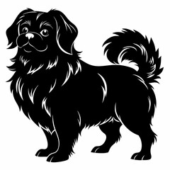 illustration of a dog,corgi dog,vector ART line art