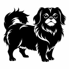 illustration of a dog,corgi dog,vector ART line art