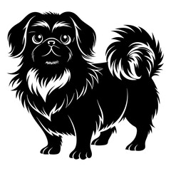 illustration of a dog,corgi dog,vector ART line art