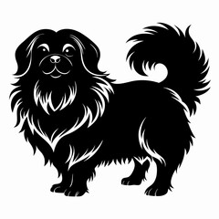 illustration of a dog,corgi dog,vector ART line art