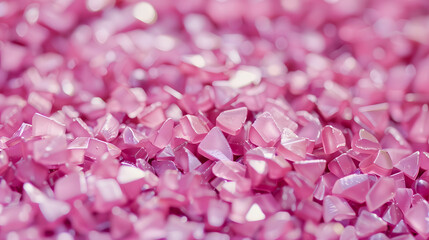 Obraz premium Plastik Granulat in Rosa, Ein Haufen mit Kunststoffgranulat, PA6, ASA, PP, Glasfaser, Rosa Kunststoffgranulat zur Produktvorstellung, Kunststofftechnik, Spritzgusstechnik, Pinker Kunstkopf